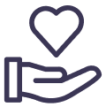 Hand holding heart